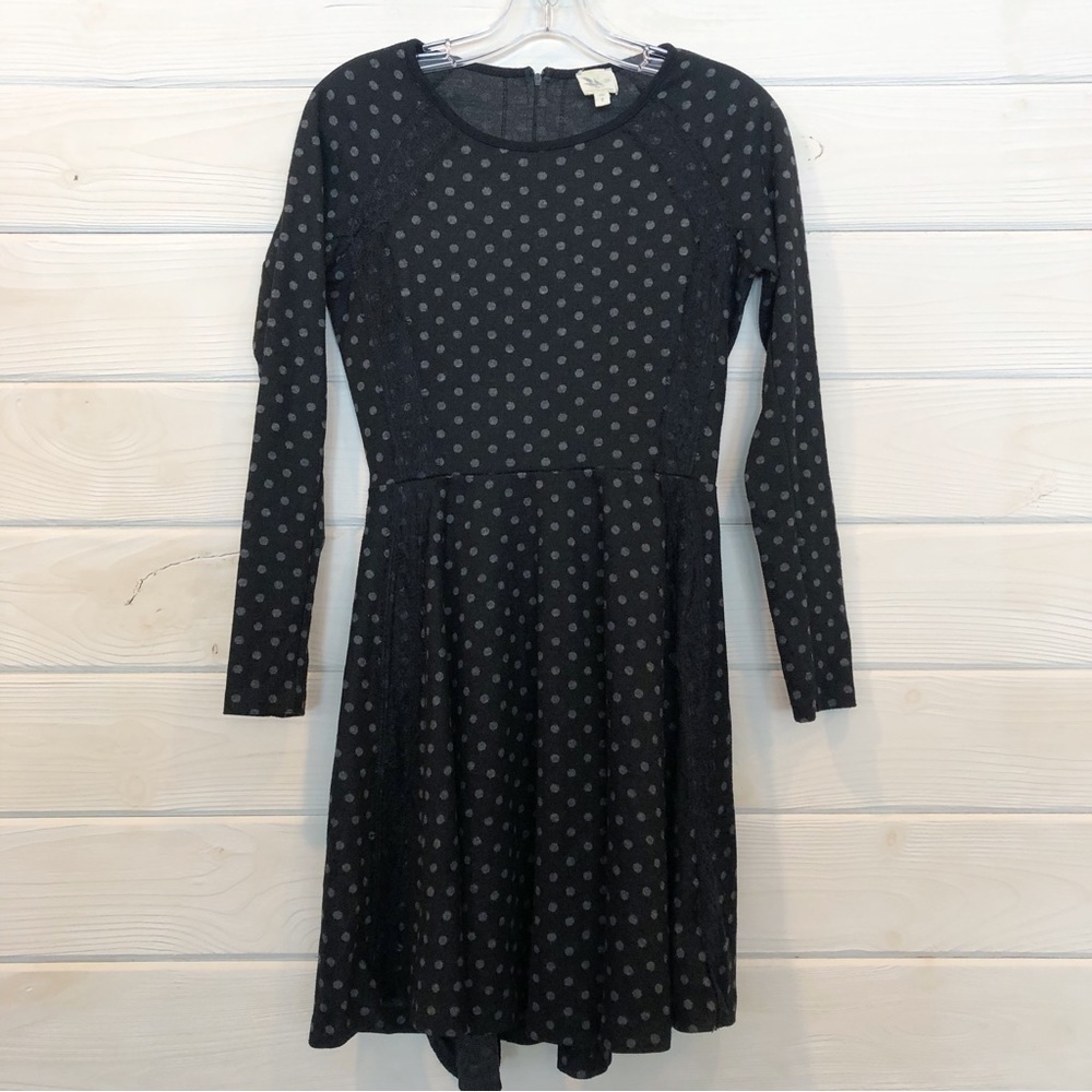 Made in San Francisco Weston Wear Long Sleeve Polka dot Dress